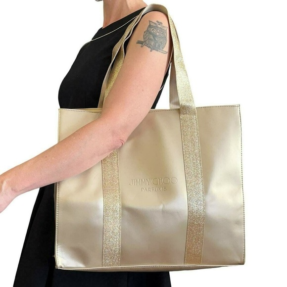 Jimmy Choo Handbags - Jimmy Choo Parfums Gold Extra Large Tote NWT